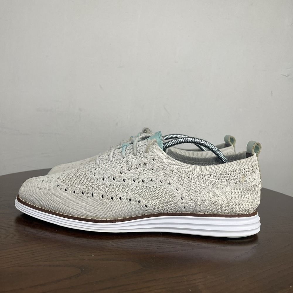 Cole Haan Original Shoes Women's 9 Gray‎ Knit Stitchlite Wingtip Oxford Sneakers
